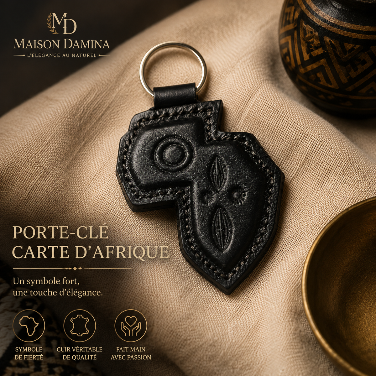 Porte-clé en cuir