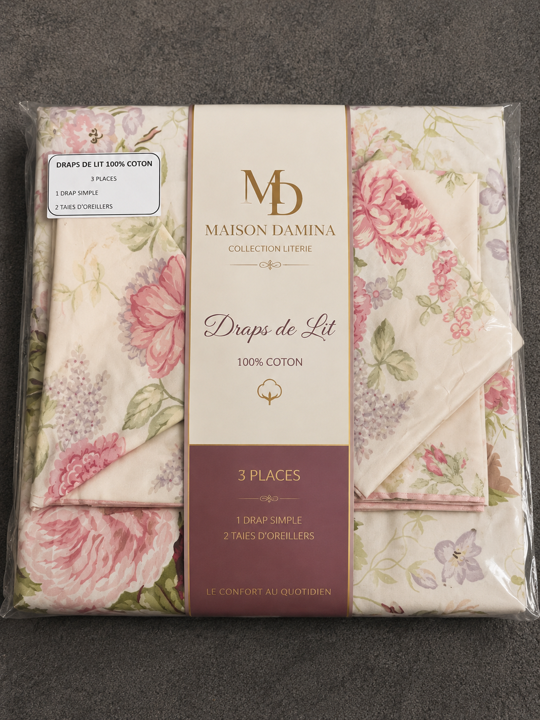 Draps de Lit 100% Coton – Maison Damina