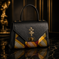 Sac à Main Noir Prestige en Cuir Véritable – Maison Damina