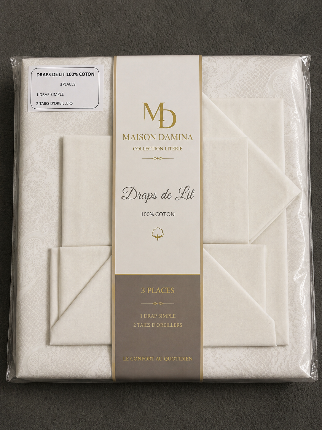Draps de Lit 100% Coton – Maison Damina
