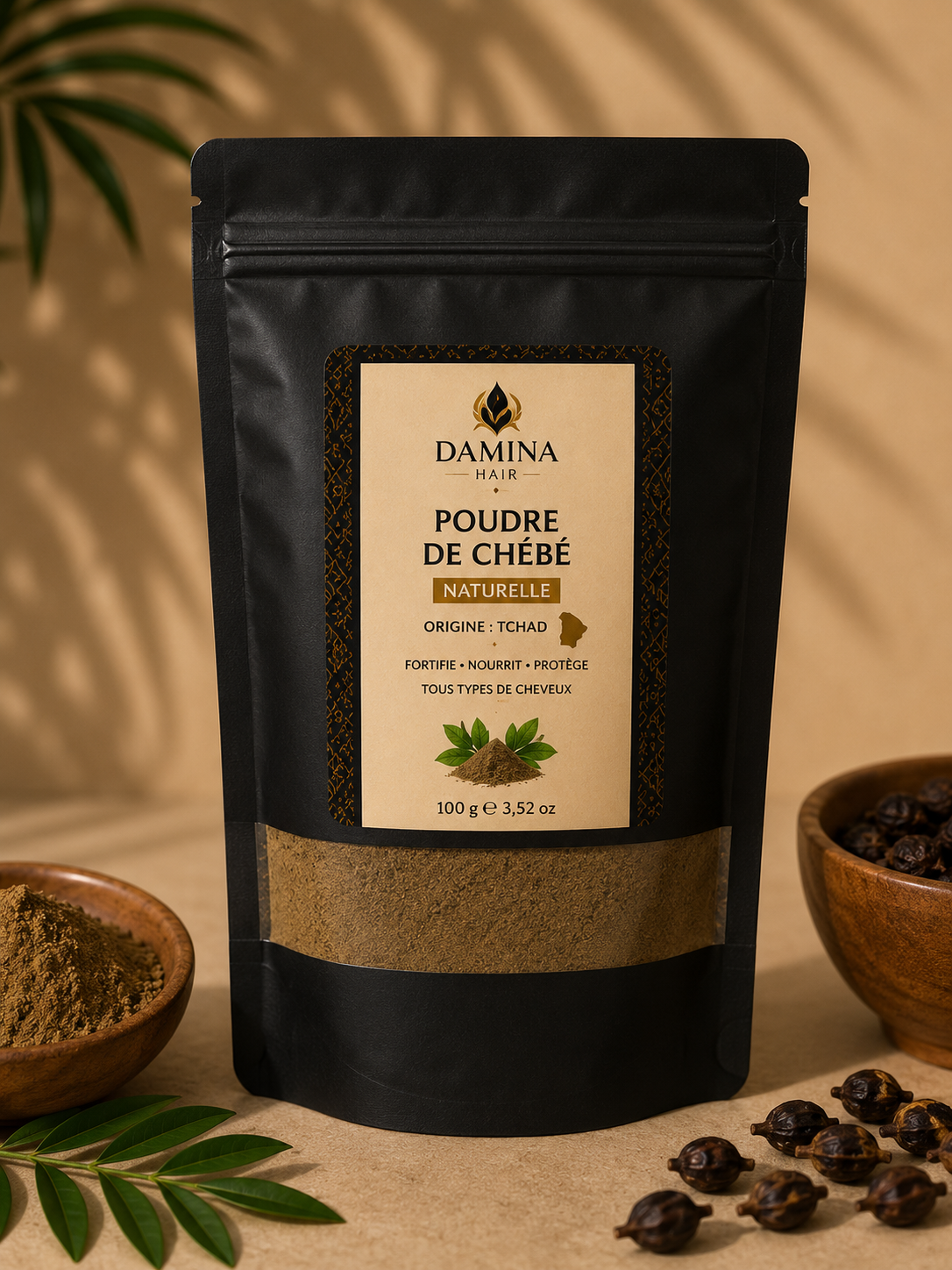 Poudre de Chébé Naturelle du Tchad – Soin Fortifiant
