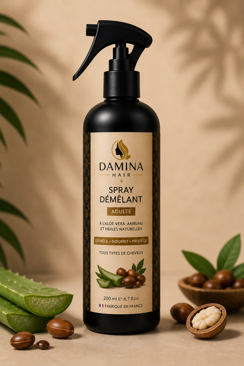 Spray Démêlant Hydratant – Aloe Vera, Ambunu & Huiles Naturelles