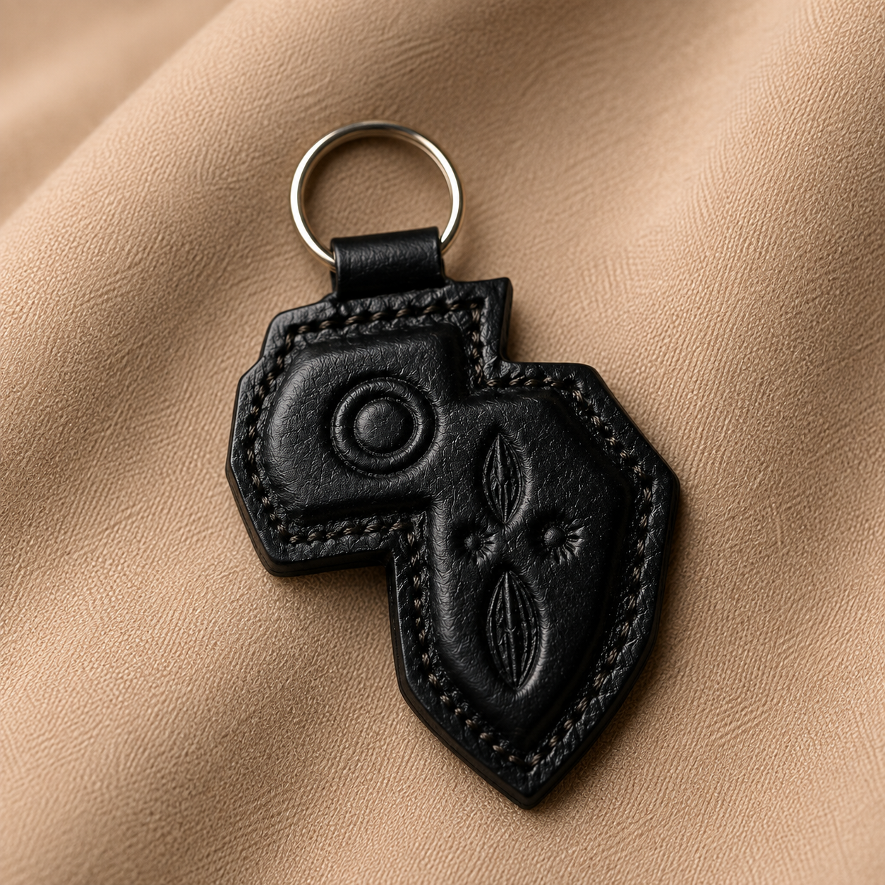 Porte-clés Afrique en cuir – artisanal